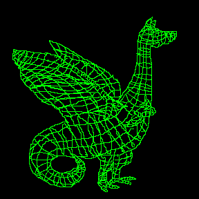 [Wireframe dragon.]