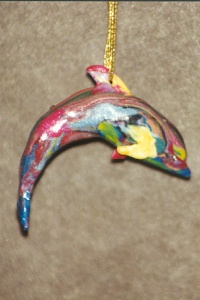 [Rainbow phin ornament]