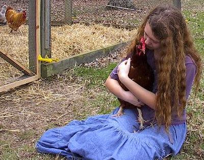 [Me with chicken Autumn]